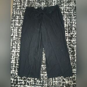 Eileen Fisher Black Tie-Waist Pants